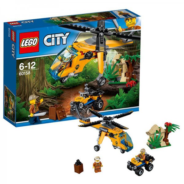 LEGO City 60158 - Dschungel-Frachthubschrauber